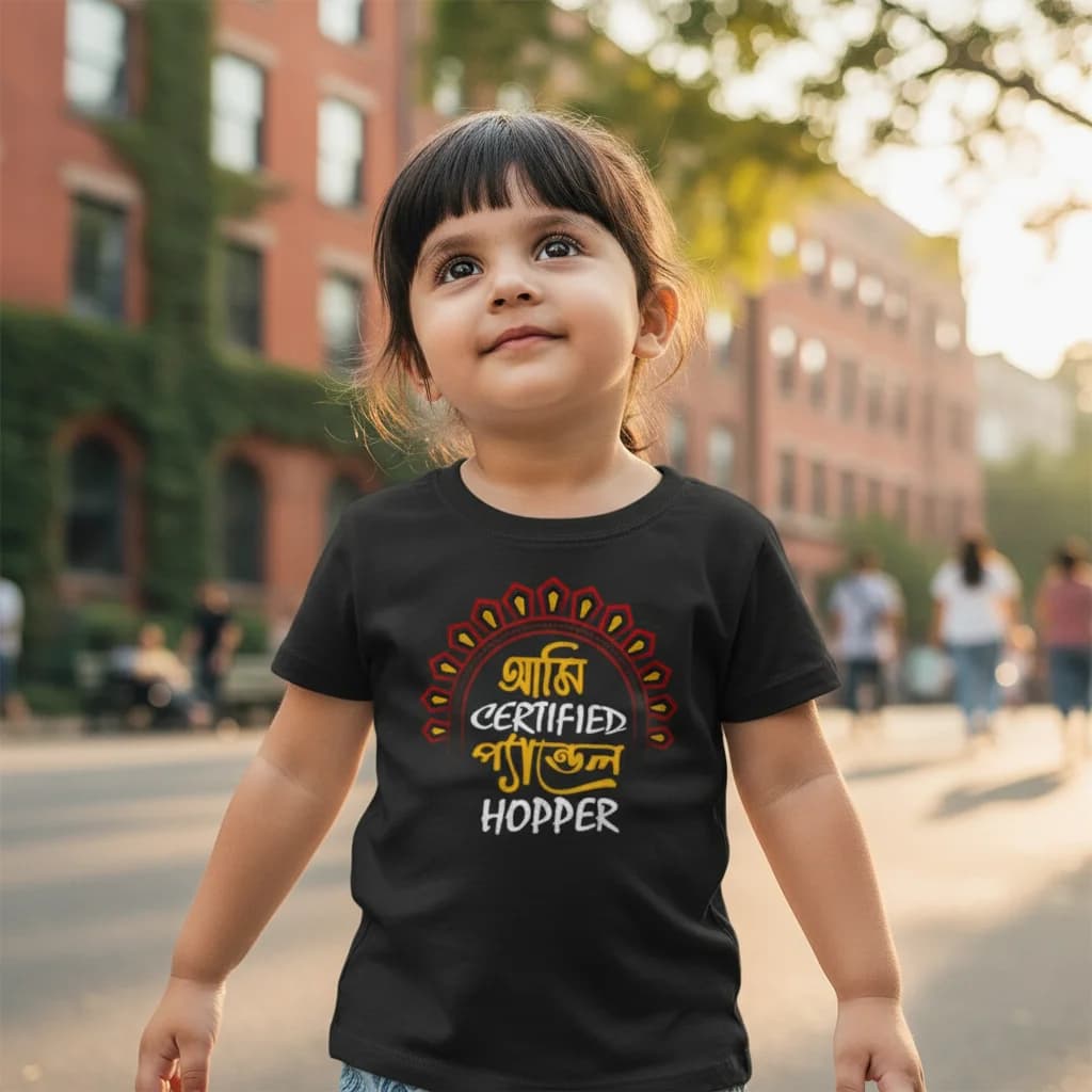 Certified Pandel Hopper (Kids) - Bengali T-Shirt