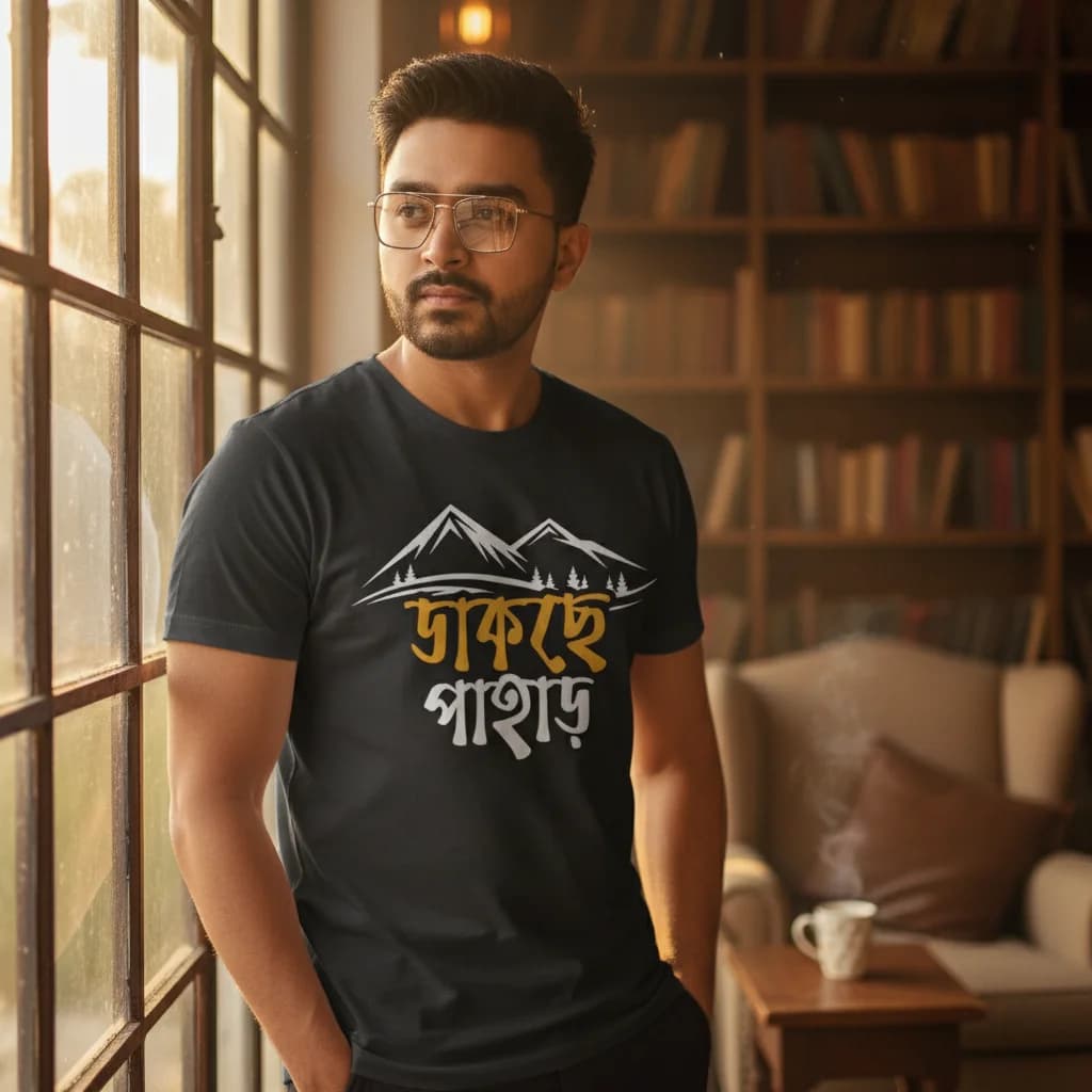 Dakche Pahar 2.0 (Men) - Bengali Printed T-Shirt